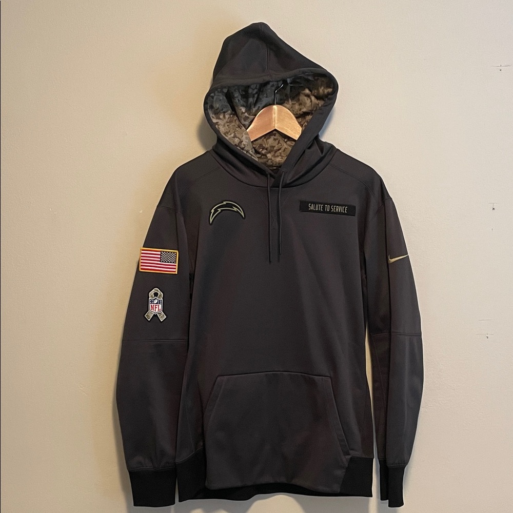 NFL Nike Onfield Camo Therma-Fit Hoodie Los Angeles Chargers